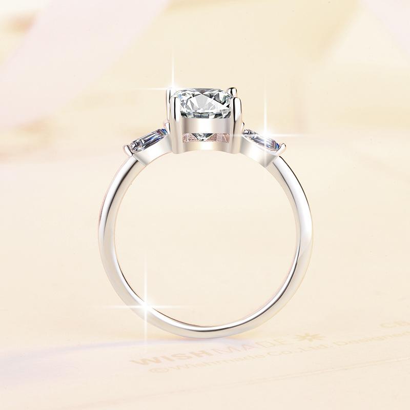S925 Sterling Silver Grandmother Cut Ring/2 Karat/Synthetic Moissanite Ring fashion jewelry accessory woman girl promise ring-199(35%)