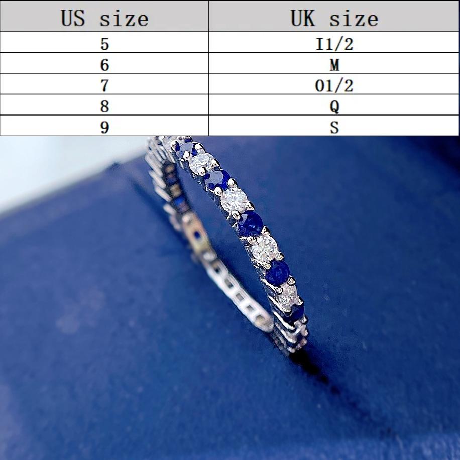 S925 Sterling Silver Color Fine Row Band Ring 6A Cubic Zirconia Ring fashion jewelry accessory woman girl promise ring-129(35%)