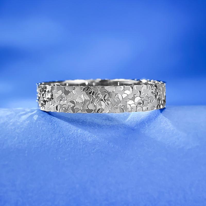 S925 Sterling Silver Crushed Ice Band Ring 6A Cubic Zirconia Ring fashion jewelry accessory woman girl promise ring-416(35%)