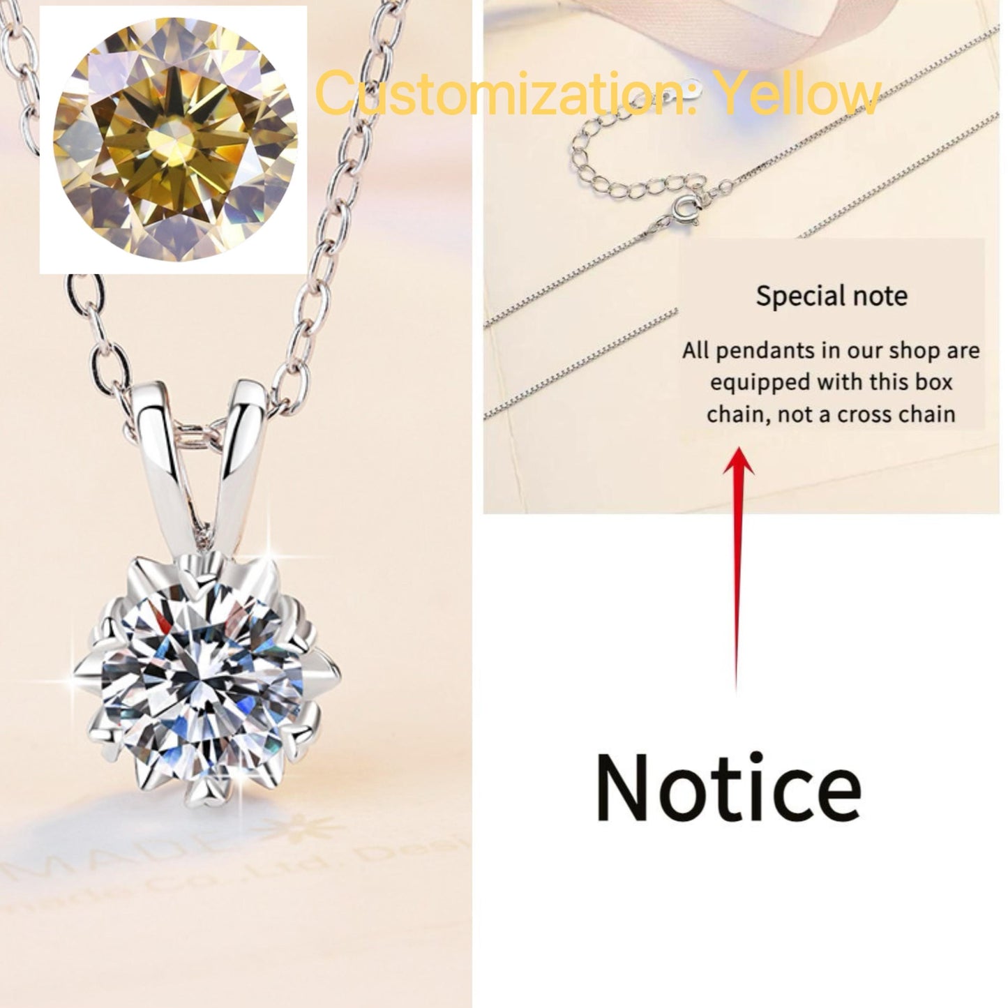 S925 Sterling Silver Snowflake Necklace Synthetic Moissanite Birthday Gift Minimalist Pendant Necklace-323(35%)