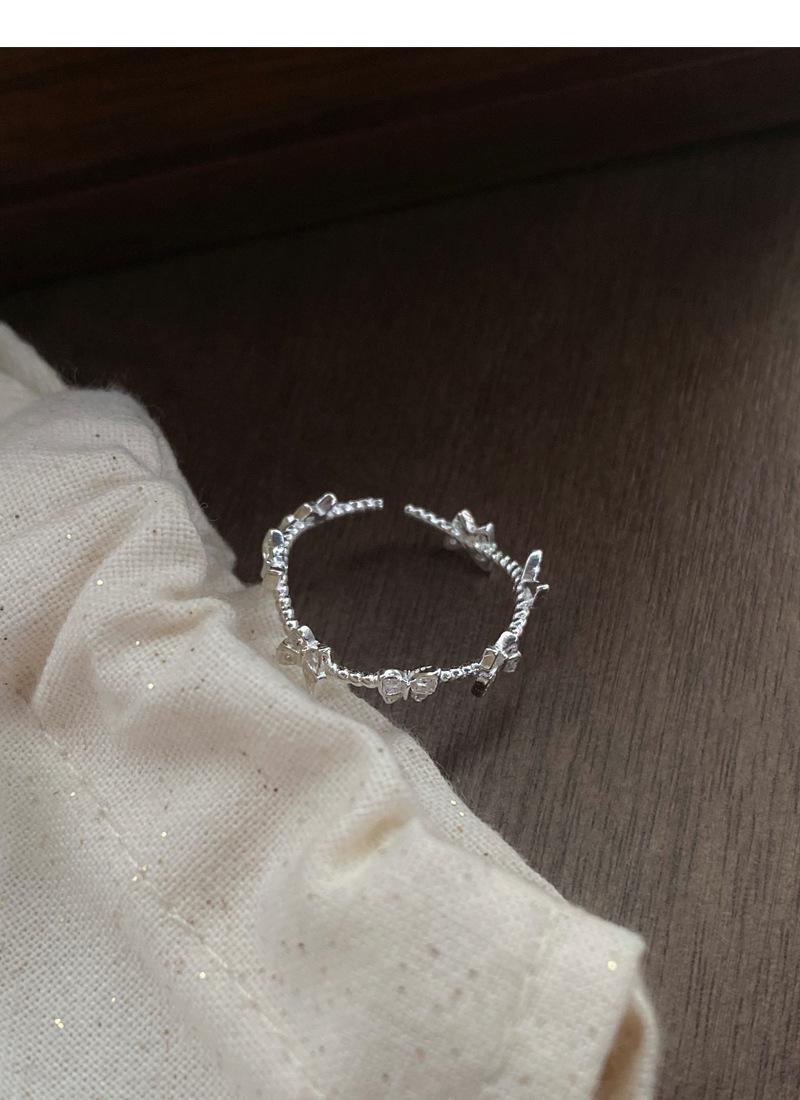 S925 Sterling Silver Three-Dimensional Butterfly Ring Women - 492(45%)