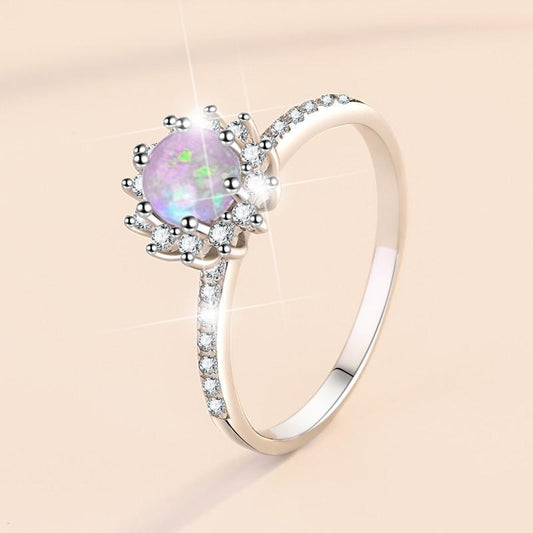 S925 Sterling Silver Opal Stone Ring-355(35%)